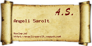 Angeli Sarolt névjegykártya